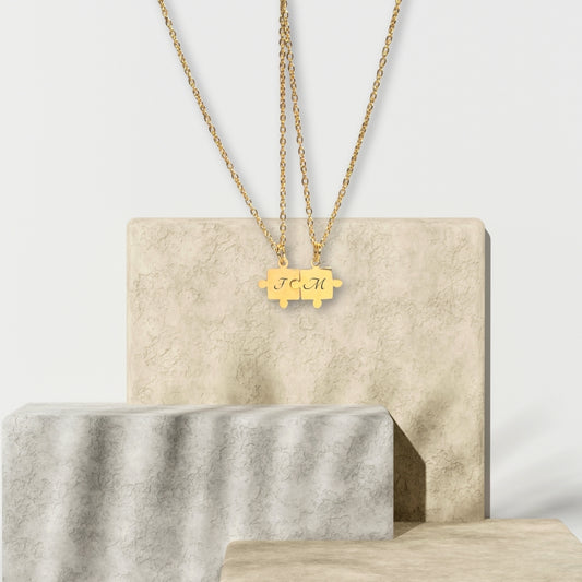 Jigsaw necklace set