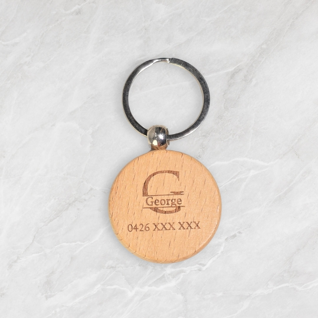 Wooden keychain